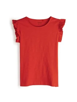 GATE Bawełniana koszulka z falbankami|Dzieci Dziewczynki·Koszulki I Topy