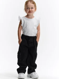 GATE Bawełniana koszulka z falbankami|Dzieci Dziewczynki·Koszulki I Topy