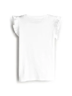 GATE Bawełniana koszulka z falbankami|Dzieci Dziewczynki·Koszulki I Topy