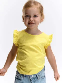 GATE Bawełniana koszulka z falbankami|Dzieci Dziewczynki·Koszulki I Topy
