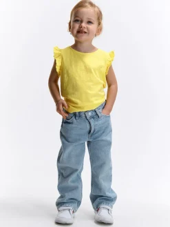 GATE Bawełniana koszulka z falbankami|Dzieci Dziewczynki·Koszulki I Topy