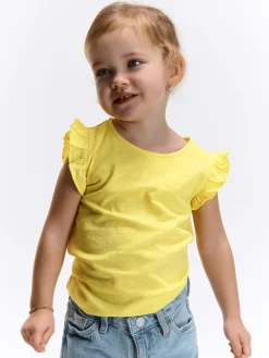 GATE Bawełniana koszulka z falbankami|Dzieci Dziewczynki·Koszulki I Topy