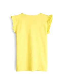 GATE Bawełniana koszulka z falbankami|Dzieci Dziewczynki·Koszulki I Topy