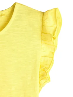 GATE Bawełniana koszulka z falbankami|Dzieci Dziewczynki·Koszulki I Topy