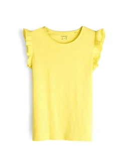 GATE Bawełniana koszulka z falbankami|Dzieci Dziewczynki·Koszulki I Topy