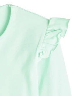 GATE Bawełniana koszulka z falbankami|Dzieci Dziewczynki·Koszulki I Topy