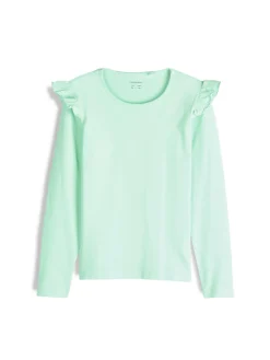 GATE Bawełniana koszulka z falbankami|Dzieci Dziewczynki·Koszulki I Topy