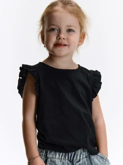 GATE Bawełniana koszulka z falbankami|Dzieci Dziewczynki·Koszulki I Topy