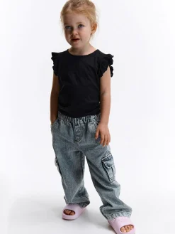 GATE Bawełniana koszulka z falbankami|Dzieci Dziewczynki·Koszulki I Topy