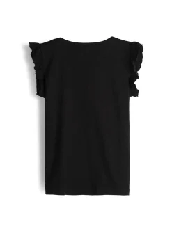 GATE Bawełniana koszulka z falbankami|Dzieci Dziewczynki·Koszulki I Topy