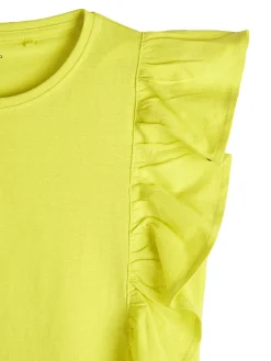 GATE Bawełniana koszulka z falbankami|Dzieci Dziewczynki·Koszulki I Topy