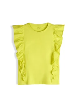 GATE Bawełniana koszulka z falbankami|Dzieci Dziewczynki·Koszulki I Topy