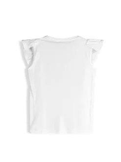GATE Bawełniana koszulka z falbankami|Dzieci Dziewczynki·Koszulki I Topy