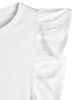 GATE Bawełniana koszulka z falbankami|Dzieci Dziewczynki·Koszulki I Topy