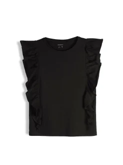 GATE Bawełniana koszulka z falbankami|Dzieci Dziewczynki·Koszulki I Topy