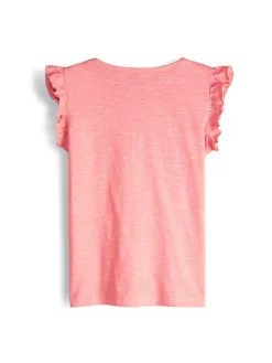 GATE Bawełniana koszulka z falbankami|Dzieci Dziewczynki·Koszulki I Topy