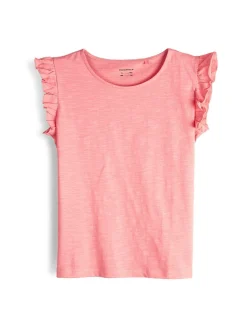 GATE Bawełniana koszulka z falbankami|Dzieci Dziewczynki·Koszulki I Topy