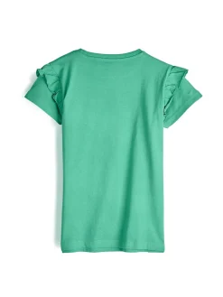 GATE Bawełniana koszulka z falbankami|Dzieci Dziewczynki·Koszulki I Topy