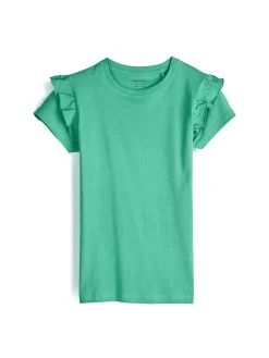 GATE Bawełniana koszulka z falbankami|Dzieci Dziewczynki·Koszulki I Topy