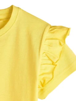 GATE Bawełniana koszulka z falbankami|Dzieci Dziewczynki·Koszulki I Topy