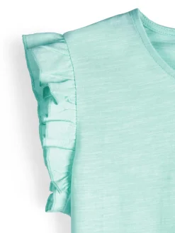 GATE Bawełniana koszulka z falbankami|Dzieci Dziewczynki·Koszulki I Topy