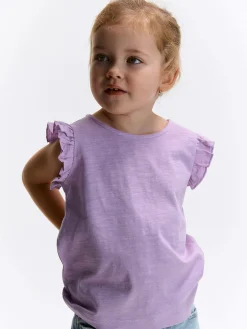 GATE Bawełniana koszulka z falbankami|Dzieci Dziewczynki·Koszulki I Topy