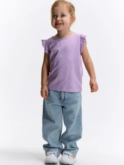 GATE Bawełniana koszulka z falbankami|Dzieci Dziewczynki·Koszulki I Topy