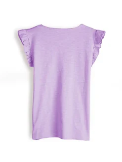 GATE Bawełniana koszulka z falbankami|Dzieci Dziewczynki·Koszulki I Topy