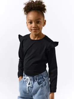 GATE Bawełniana koszulka z falbankami|Dzieci Dziewczynki·Koszulki I Topy