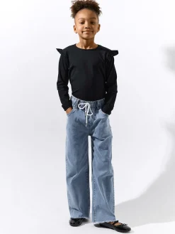 GATE Bawełniana koszulka z falbankami|Dzieci Dziewczynki·Koszulki I Topy