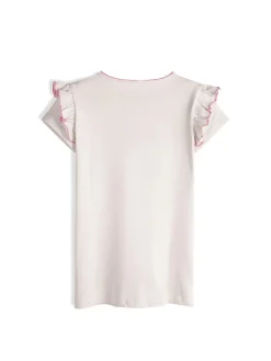 GATE Bawełniana koszulka z falbankami|Dzieci Dziewczynki·Koszulki I Topy