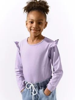 GATE Bawełniana koszulka z falbankami|Dzieci Dziewczynki·Koszulki I Topy