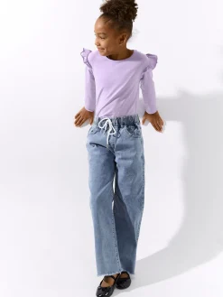 GATE Bawełniana koszulka z falbankami|Dzieci Dziewczynki·Koszulki I Topy