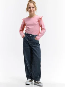 GATE Bawełniana koszulka z falbankami|Dzieci Dziewczynki·Koszulki I Topy