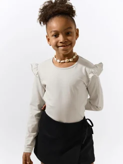 GATE Bawełniana koszulka z falbankami|Dzieci Dziewczynki·Koszulki I Topy