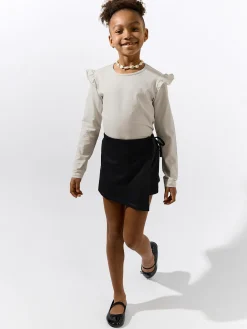 GATE Bawełniana koszulka z falbankami|Dzieci Dziewczynki·Koszulki I Topy