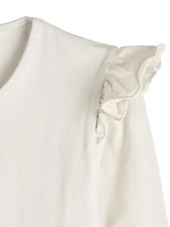 GATE Bawełniana koszulka z falbankami|Dzieci Dziewczynki·Koszulki I Topy