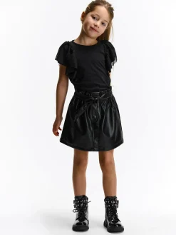 GATE Bawełniana koszulka z falbankami|Dzieci Dziewczynki·Koszulki I Topy