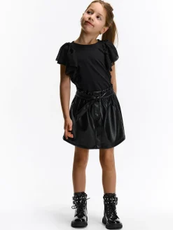 GATE Bawełniana koszulka z falbankami|Dzieci Dziewczynki·Koszulki I Topy