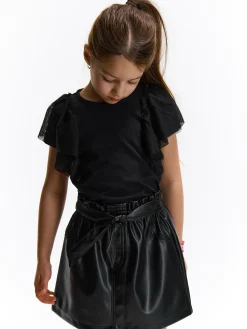 GATE Bawełniana koszulka z falbankami|Dzieci Dziewczynki·Koszulki I Topy