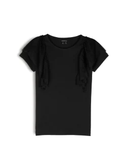 GATE Bawełniana koszulka z falbankami|Dzieci Dziewczynki·Koszulki I Topy