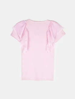 GATE Bawełniana koszulka z falbankami|Dzieci Dziewczynki·Koszulki I Topy