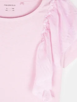 GATE Bawełniana koszulka z falbankami|Dzieci Dziewczynki·Koszulki I Topy