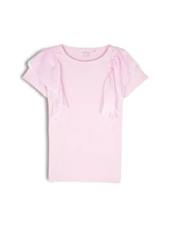GATE Bawełniana koszulka z falbankami|Dzieci Dziewczynki·Koszulki I Topy