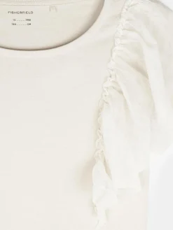 GATE Bawełniana koszulka z falbankami|Dzieci Dziewczynki·Koszulki I Topy