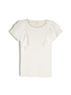 GATE Bawełniana koszulka z falbankami|Dzieci Dziewczynki·Koszulki I Topy