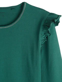 GATE Bawełniana koszulka z falbankami|Dzieci Dziewczynki·Koszulki I Topy