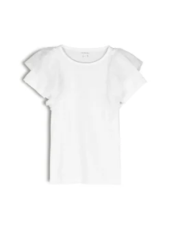 GATE Bawełniana koszulka z falbankami|Dzieci Dziewczynki·Koszulki I Topy