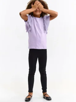 GATE Bawełniana koszulka z falbankami|Dzieci Dziewczynki·Koszulki I Topy