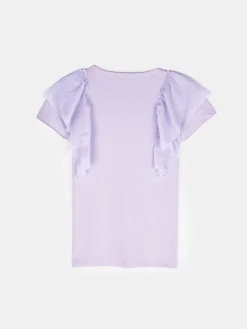 GATE Bawełniana koszulka z falbankami|Dzieci Dziewczynki·Koszulki I Topy